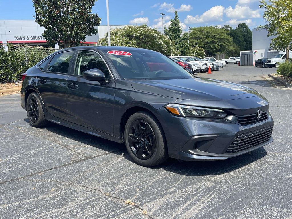 Gray 2024 Honda Civic Sedan Front-Wheel Drive Continuously Variable Transmission