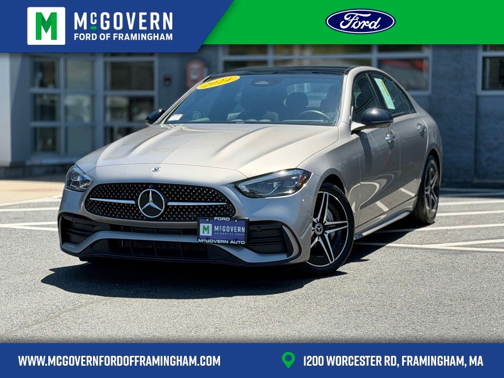 Gray 2024 Mercedes-Benz C-Class C 300 4MATIC Sedan All-Wheel Drive 9-Speed Automatic