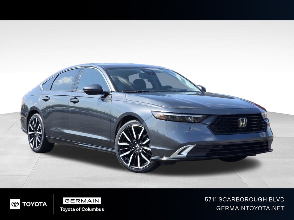 Gray 2024 Honda Accord Hybrid Sedan Front-Wheel Drive Continuously Variable Transmission