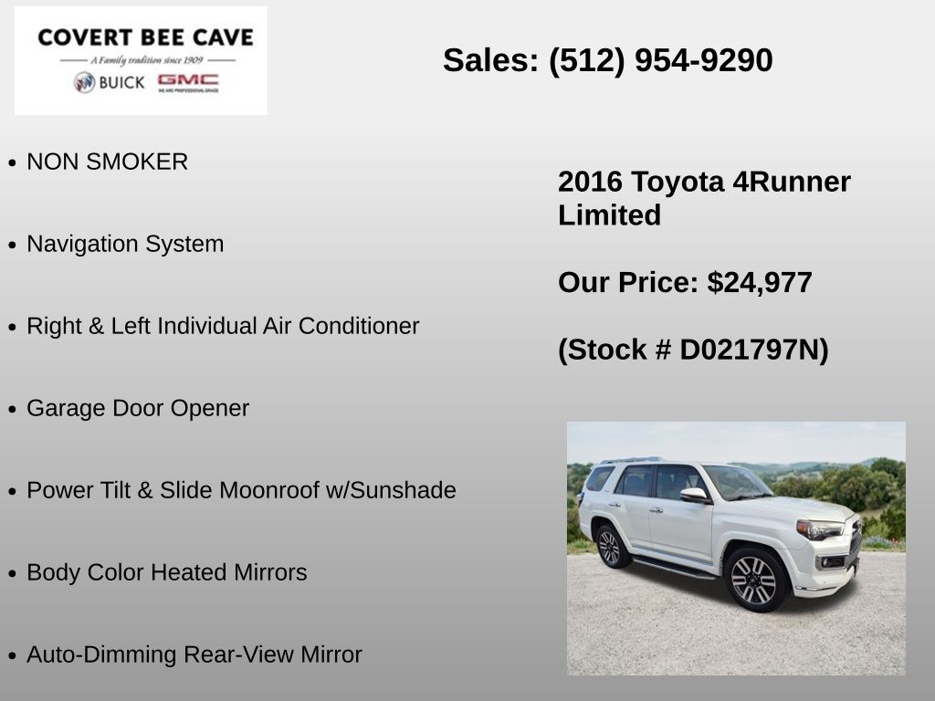 Used Car 2016 Toyota 4runner  Limited For Sale Under $25,000 In Austin, Texas