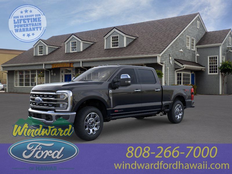 Black Metallic 2025 Ford F-250 Super Duty Lariat Crew Cab 4WD Pickup Truck Four-Wheel Drive Automatic