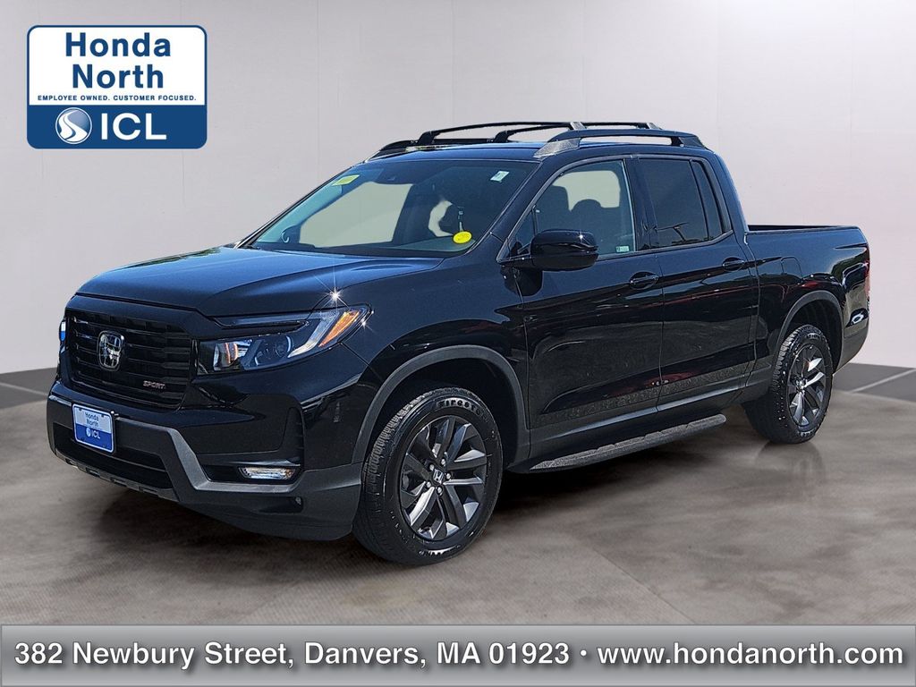 Crystal Black Pearl 2023 Honda Ridgeline Pickup Truck All-Wheel Drive 9-Speed Automatic