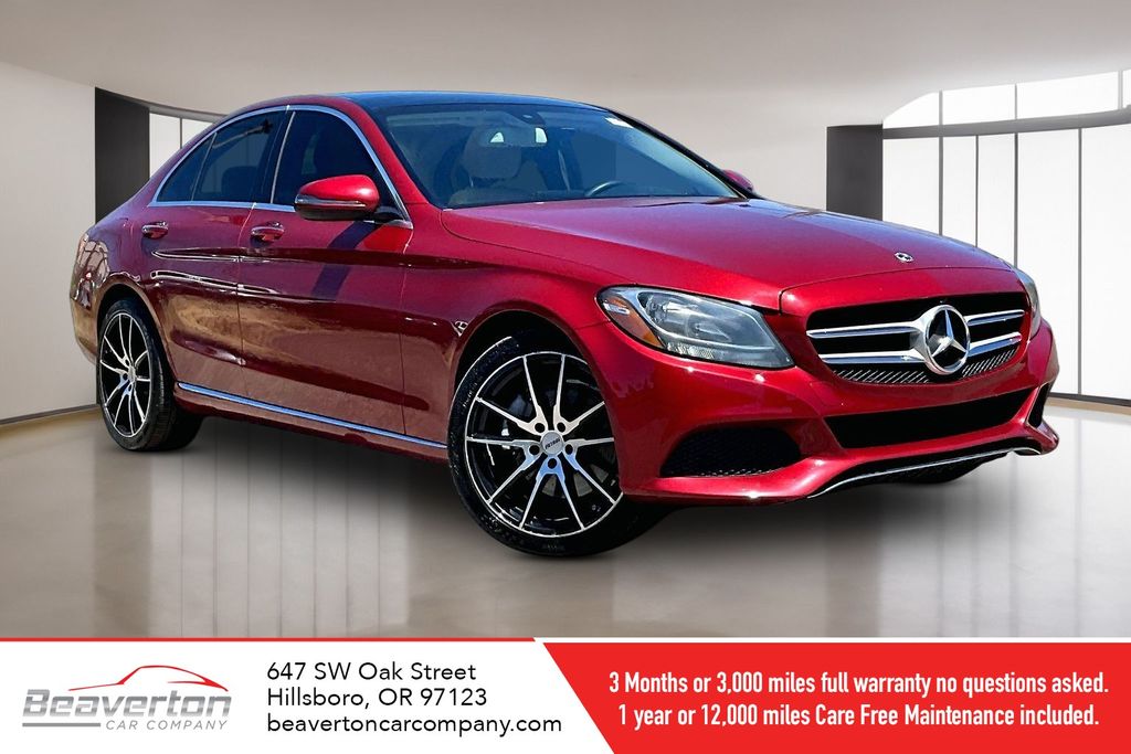 designo Cardinal Red Metallic 2017 Mercedes-Benz C-Class Sedan All-Wheel Drive 7-Speed Automatic