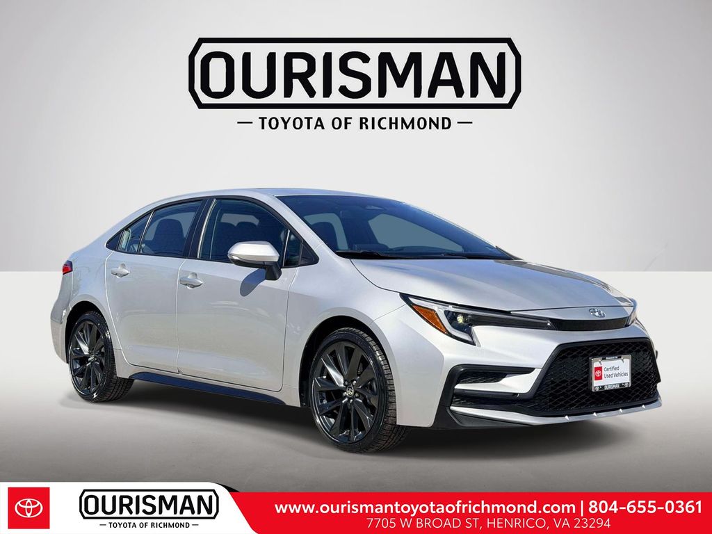 Classic Silver Metallic 2025 Toyota Corolla SE FWD Sedan Front-Wheel Drive Continuously Variable Transmission