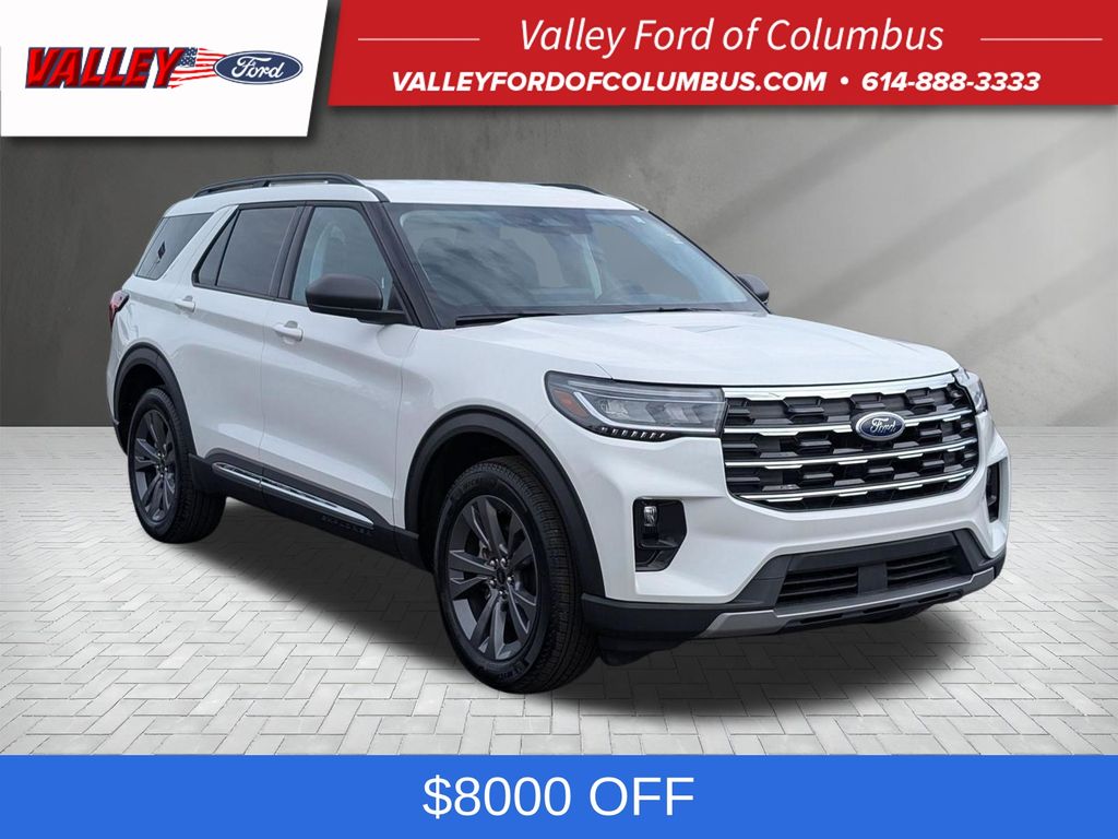 White Metallic 2025 Ford Explorer SUV / Crossover All-Wheel Drive Automatic