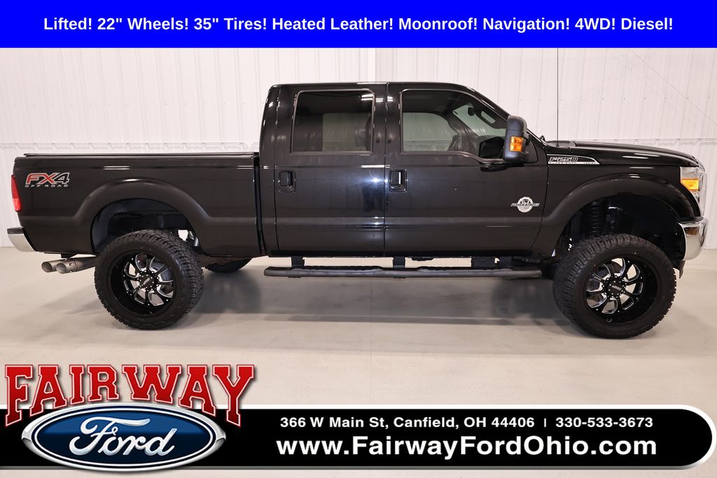 Tuxedo Black Metallic 2015 Ford F-250 Super Duty Lariat Crew Cab 4WD Pickup Truck Four-Wheel Drive 6-Speed Automatic Overdrive