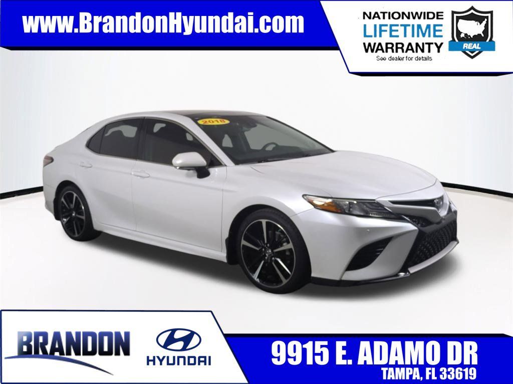 Pearl 2018 Toyota Camry XSE V6 Sedan Front-Wheel Drive 8-Speed Automatic