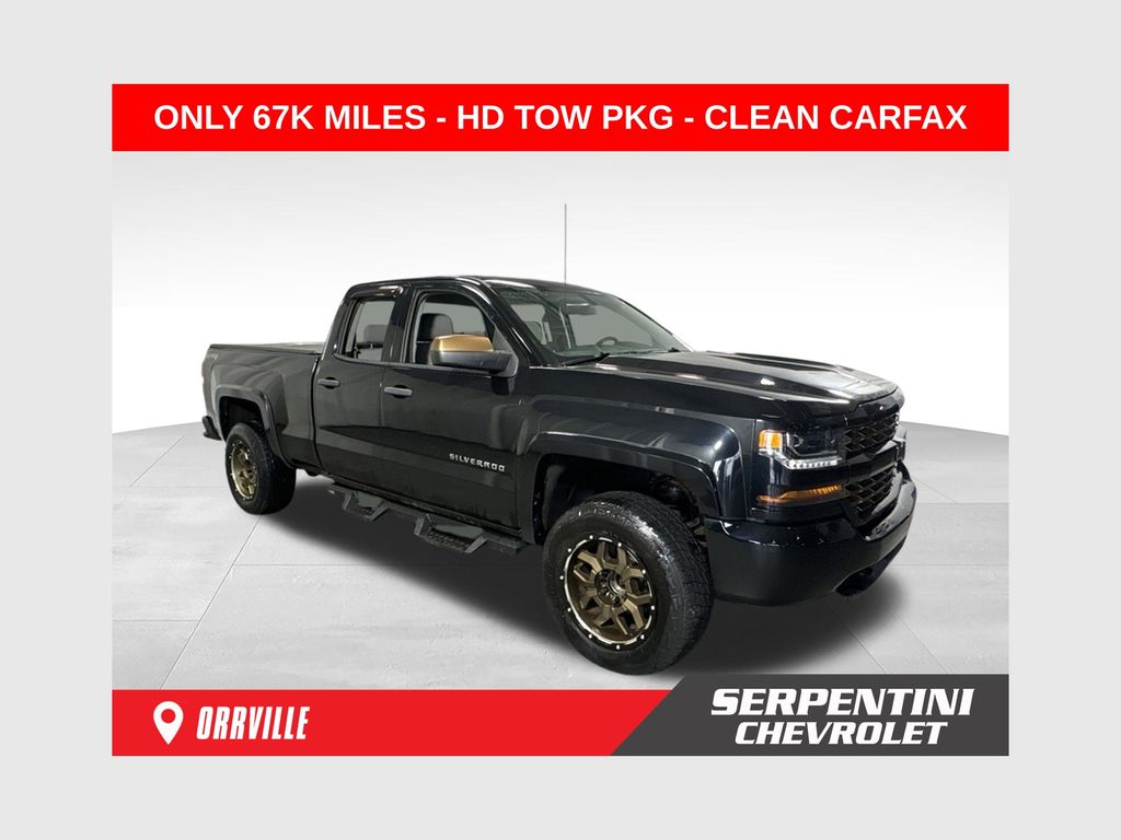 Black 2017 Chevrolet Silverado 1500 Pickup Truck Four-Wheel Drive 6-Speed Automatic Overdrive