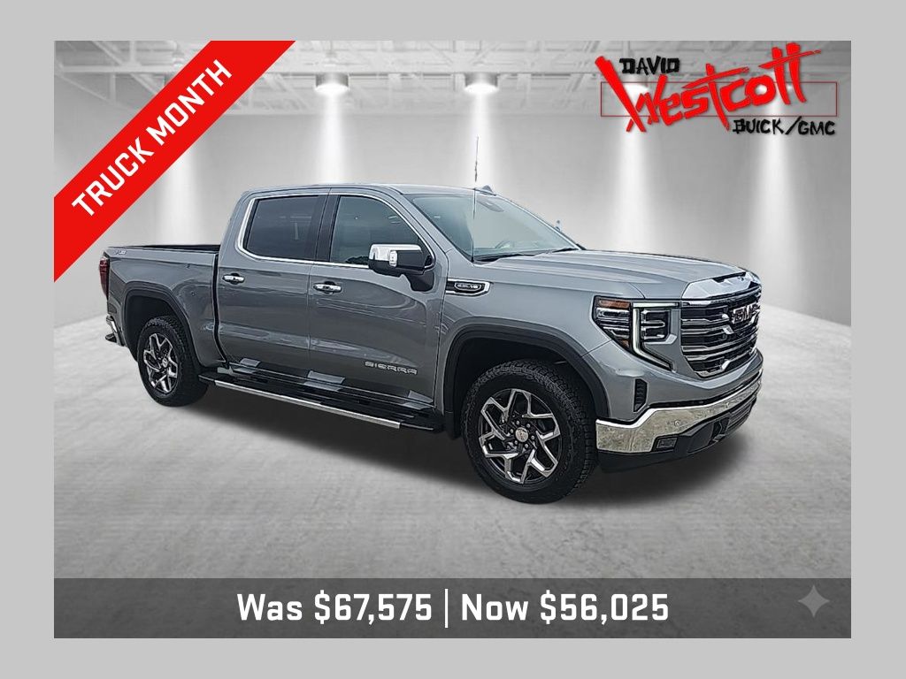 Sterling Metallic 2026 GMC Sierra 1500 SLT Crew Cab 4WD Pickup Truck Four-Wheel Drive Automatic
