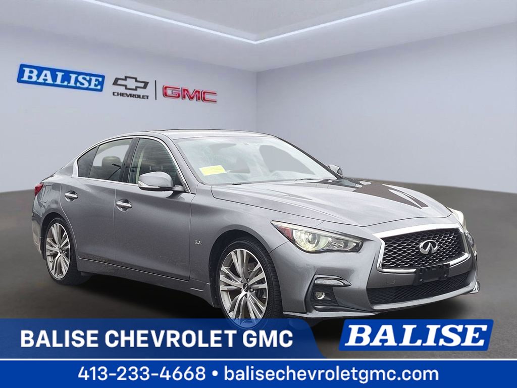 Gray (Graphite Shadow) 2018 INFINITI Q50 Sedan All-Wheel Drive 7-Speed Automatic