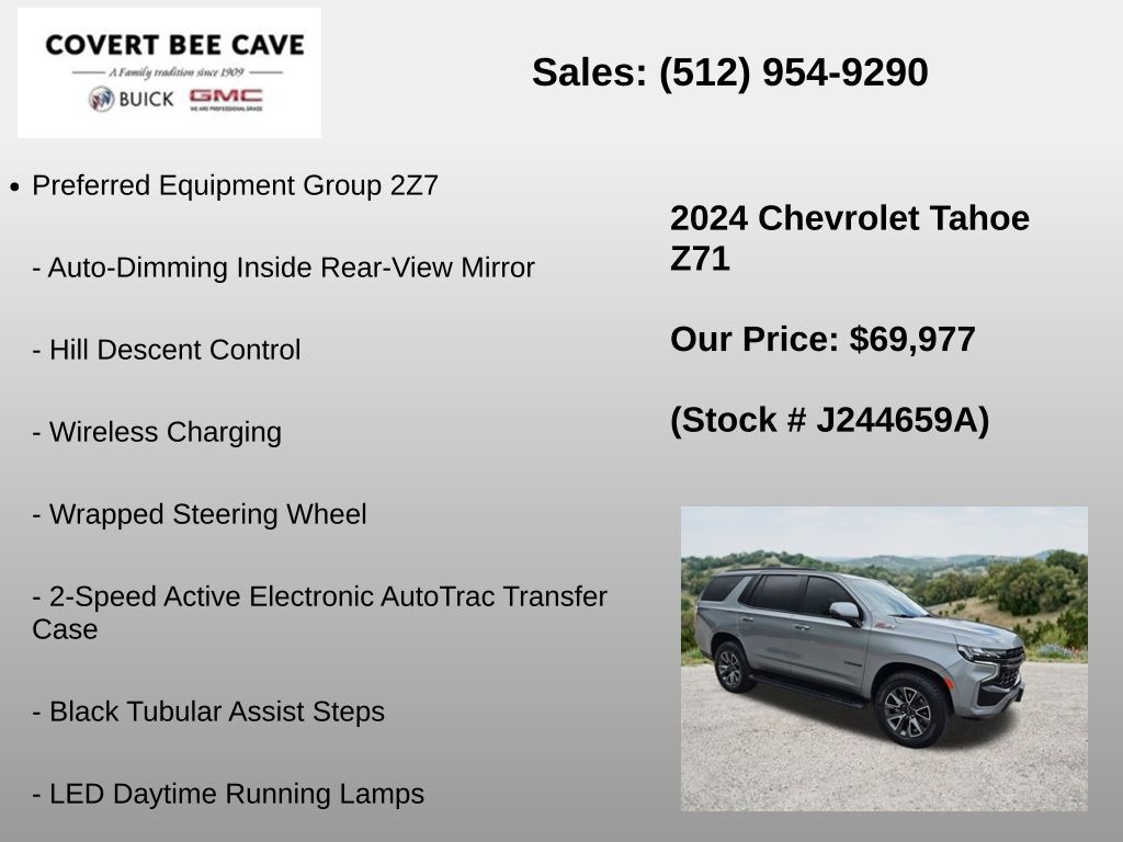 Used Car 2024 Chevrolet Tahoe  Z71 For Sale Under $70,000 In Austin, Texas