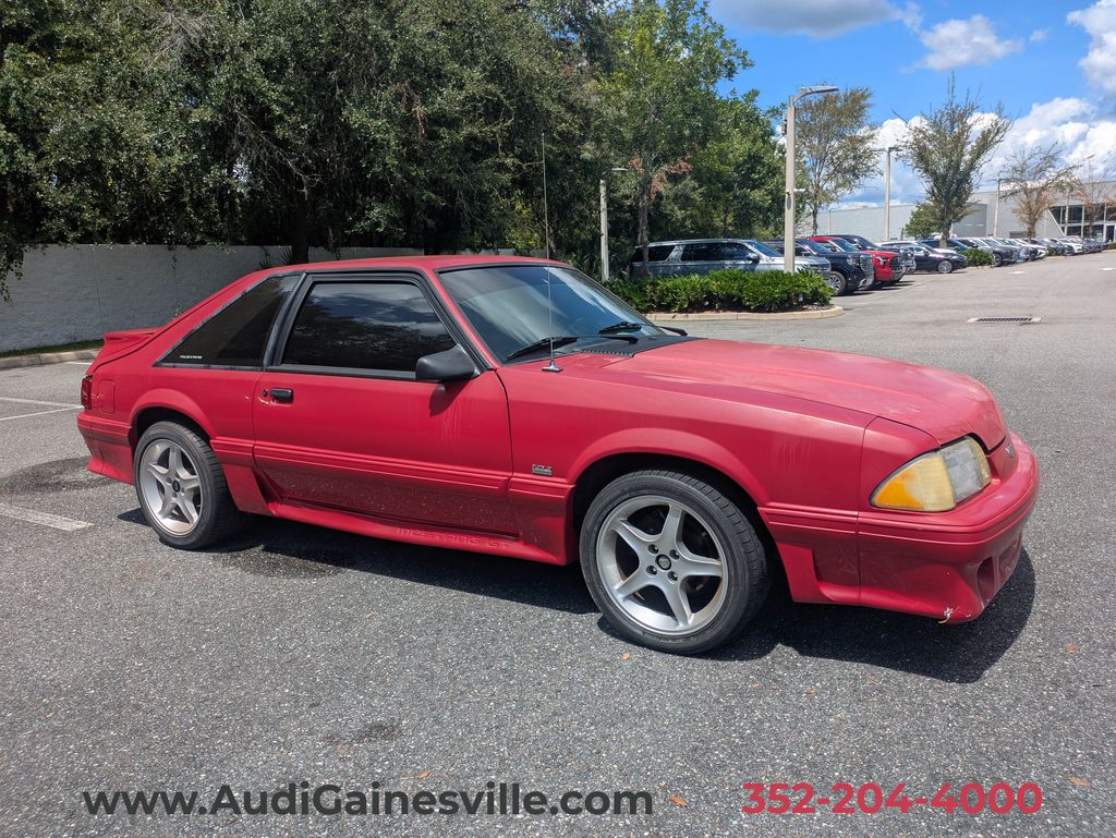 Red 1991 Ford Mustang Hatchback Rear-Wheel Drive Automatic
