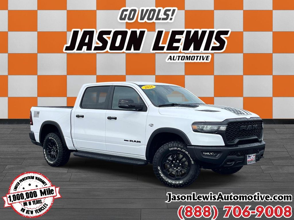 Bright White Clearcoat 2026 RAM 1500 Pickup Truck Four-Wheel Drive 8-Speed Automatic