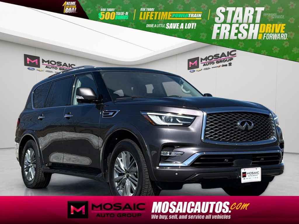 Anthracite Gray 2024 INFINITI QX80 Luxe 4WD SUV / Crossover All-Wheel Drive 7-Speed Automatic