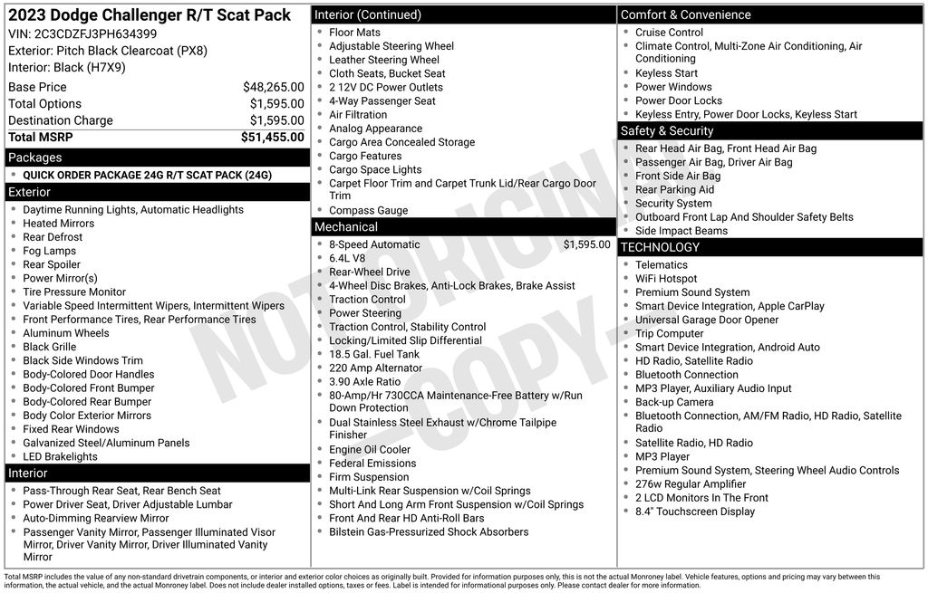 Certified Used 2023 Black Dodge R/T Scat Pack image 7