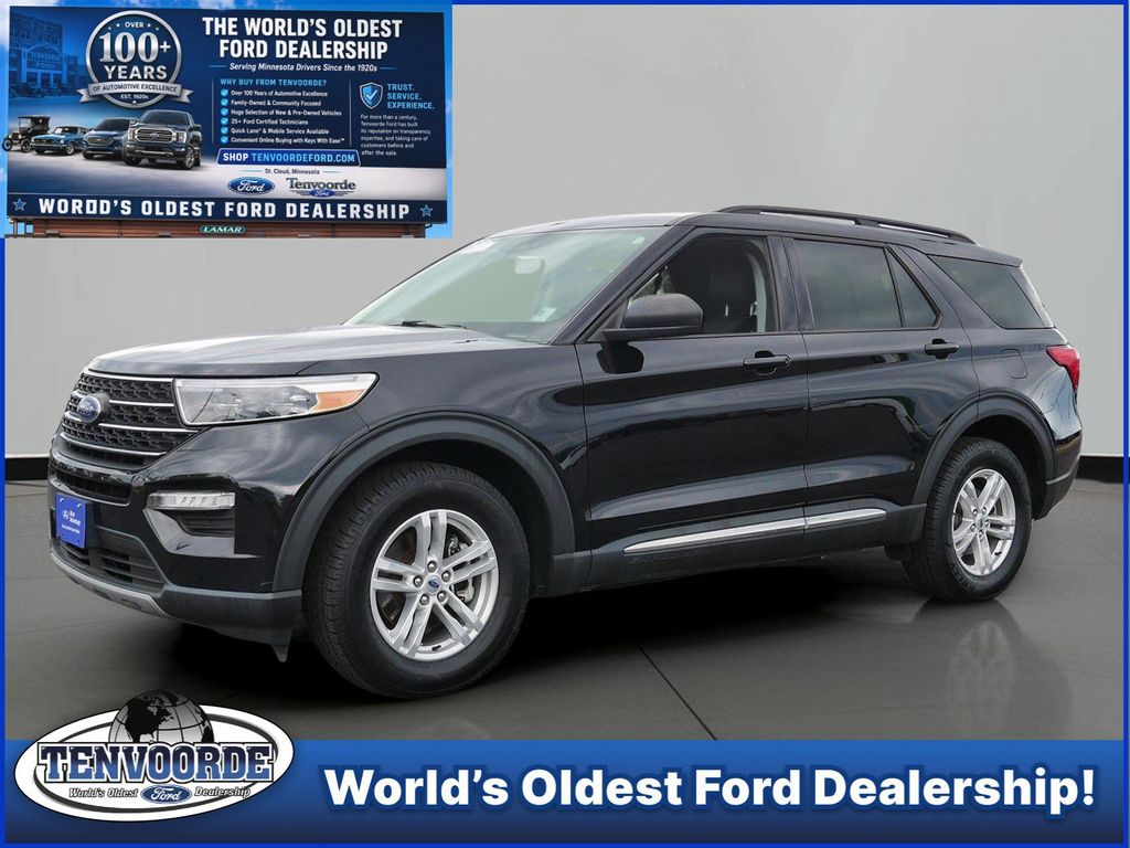 Black Metallic 2022 Ford Explorer SUV / Crossover All-Wheel Drive Automatic