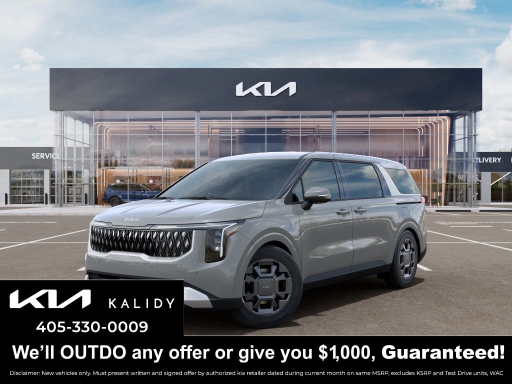 Silver 2026 Kia Carnival Hybrid EX FWD Minivan Front-Wheel Drive 6-Speed Automatic