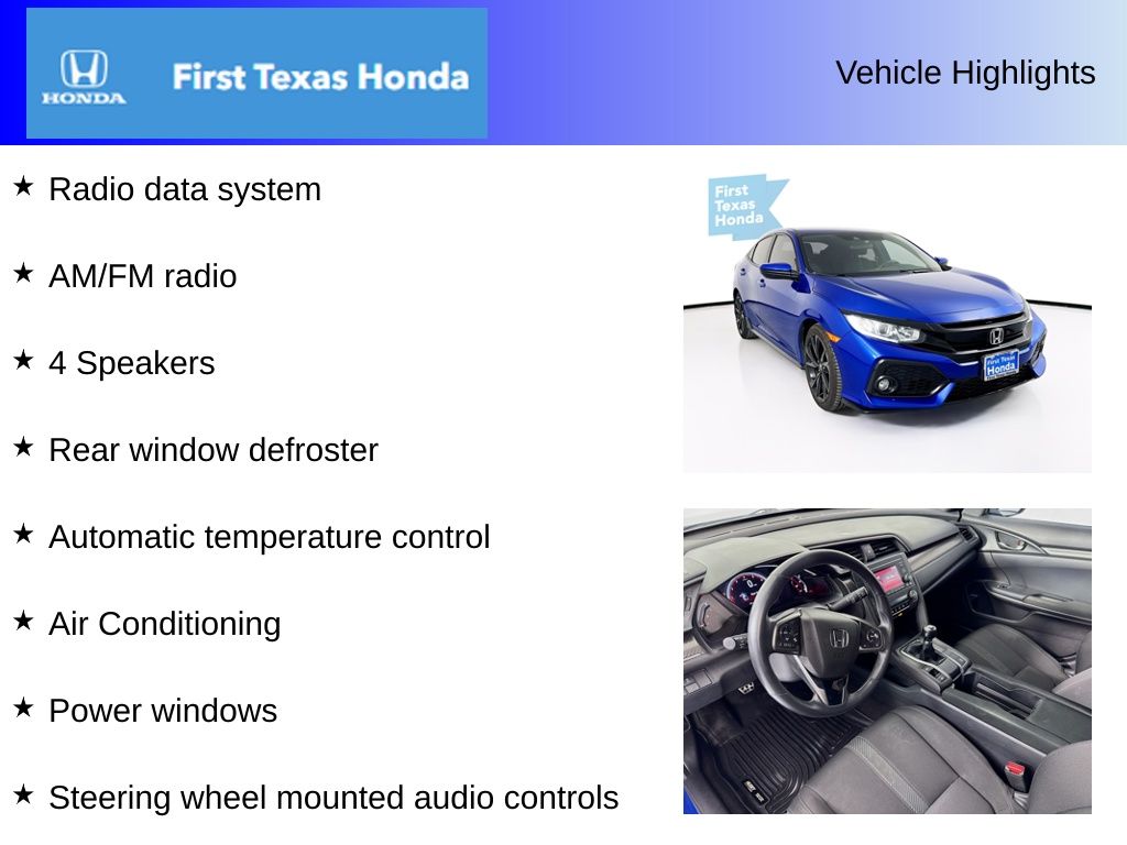 Used Car 2019 Honda Civic  Sport For Sale Under $25,000 In Austin, Texas