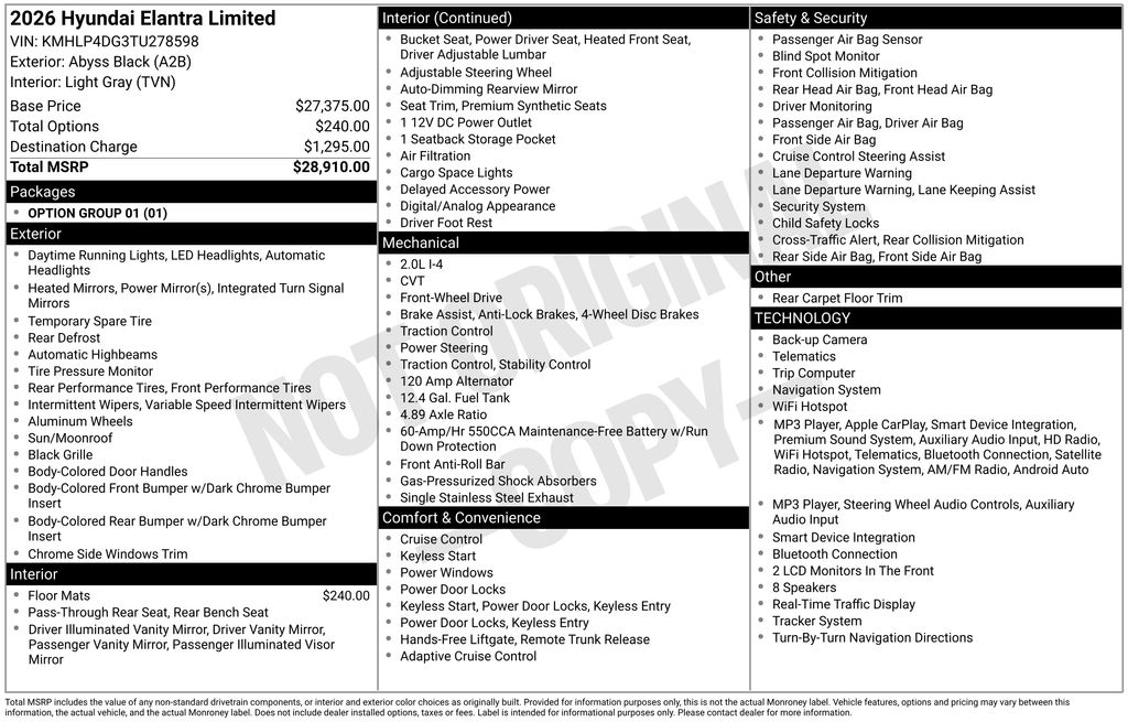 New 2026 Black Hyundai Limited image 6