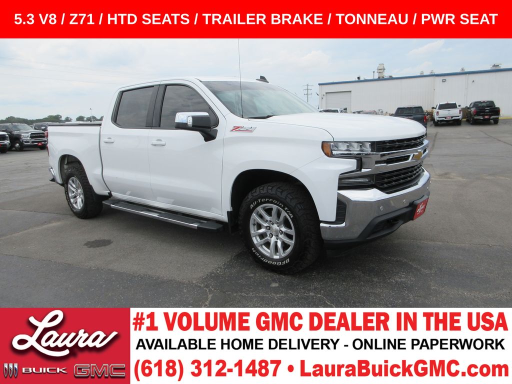 Summit White 2020 Chevrolet Silverado 1500 Pickup Truck Four-Wheel Drive 8-Speed Automatic