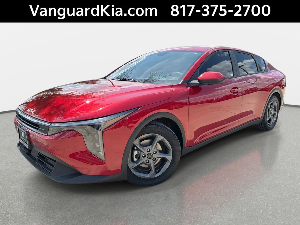 Currant Red 2025 Kia K4 LXS FWD Sedan Front-Wheel Drive Continuously Variable Transmission