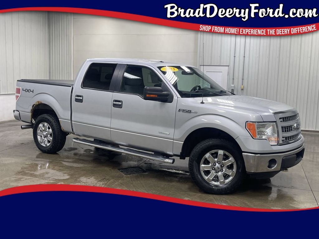 Ingot Silver 2013 Ford F-150 XLT SuperCrew 4WD Pickup Truck Four-Wheel Drive 6-Speed Automatic