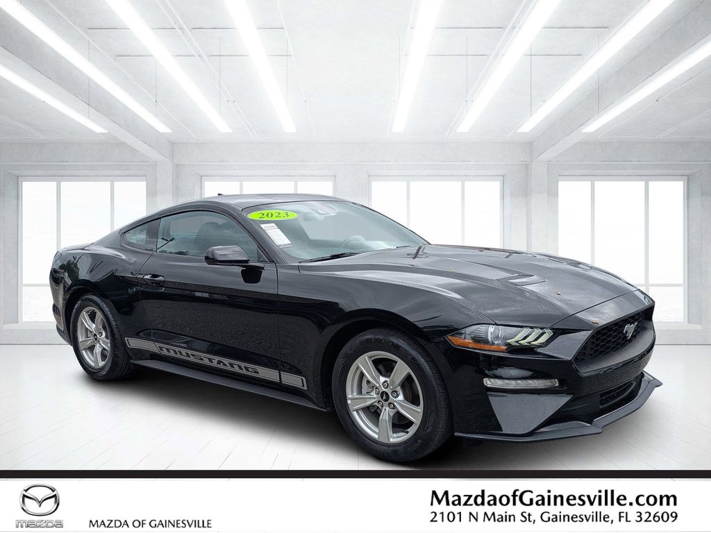Shadow Black 2023 Ford Mustang EcoBoost Fastback RWD Coupe Rear-Wheel Drive 6-Speed Manual