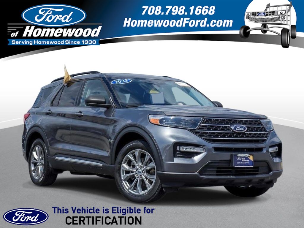 Carbonized Gray Metallic 2023 Ford Explorer XLT AWD SUV / Crossover All-Wheel Drive Automatic