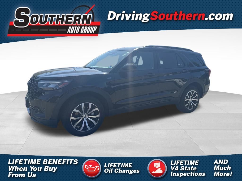 Black Metallic 2025 Ford Explorer ST-Line AWD SUV / Crossover All-Wheel Drive Automatic