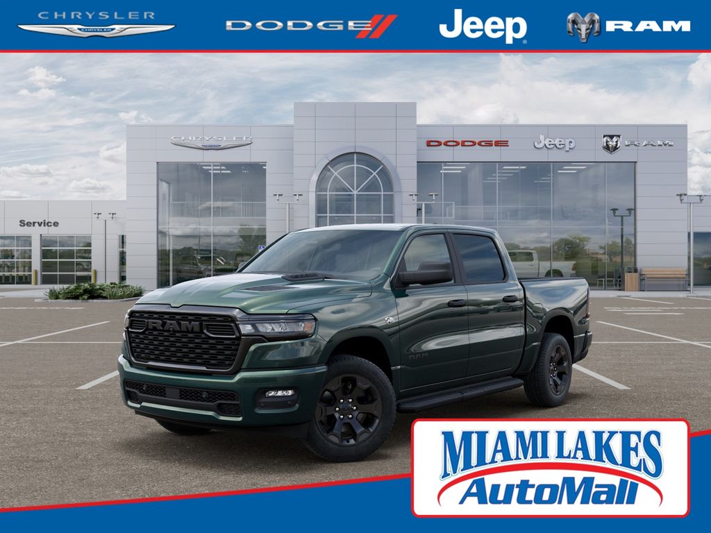 Serrano Green Metallic 2026 RAM 1500 Express Crew Cab 4WD Pickup Truck Four-Wheel Drive 8-Speed Automatic