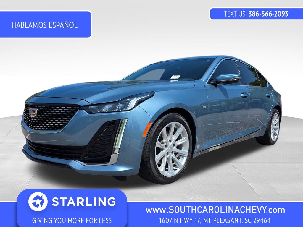 Gray (Midnight Steel Metallic) 2023 Cadillac CT5 Sedan Rear-Wheel Drive Automatic