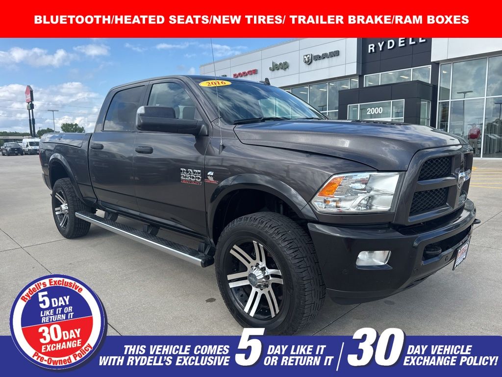 Gray (Granite Crystal Metallic Clearcoat) 2016 RAM 2500 Outdoorsman Crew Cab 4WD Pickup Truck Four-Wheel Drive 6-Speed Automatic