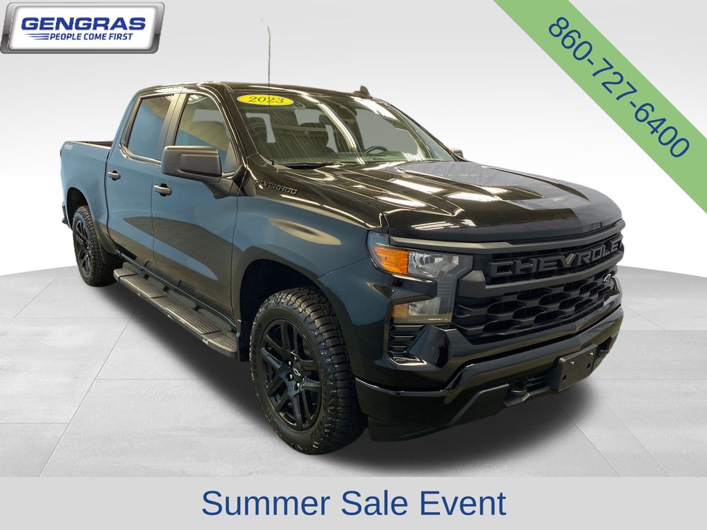 Black 2023 Chevrolet Silverado 1500 Pickup Truck Four-Wheel Drive 8-Speed Automatic