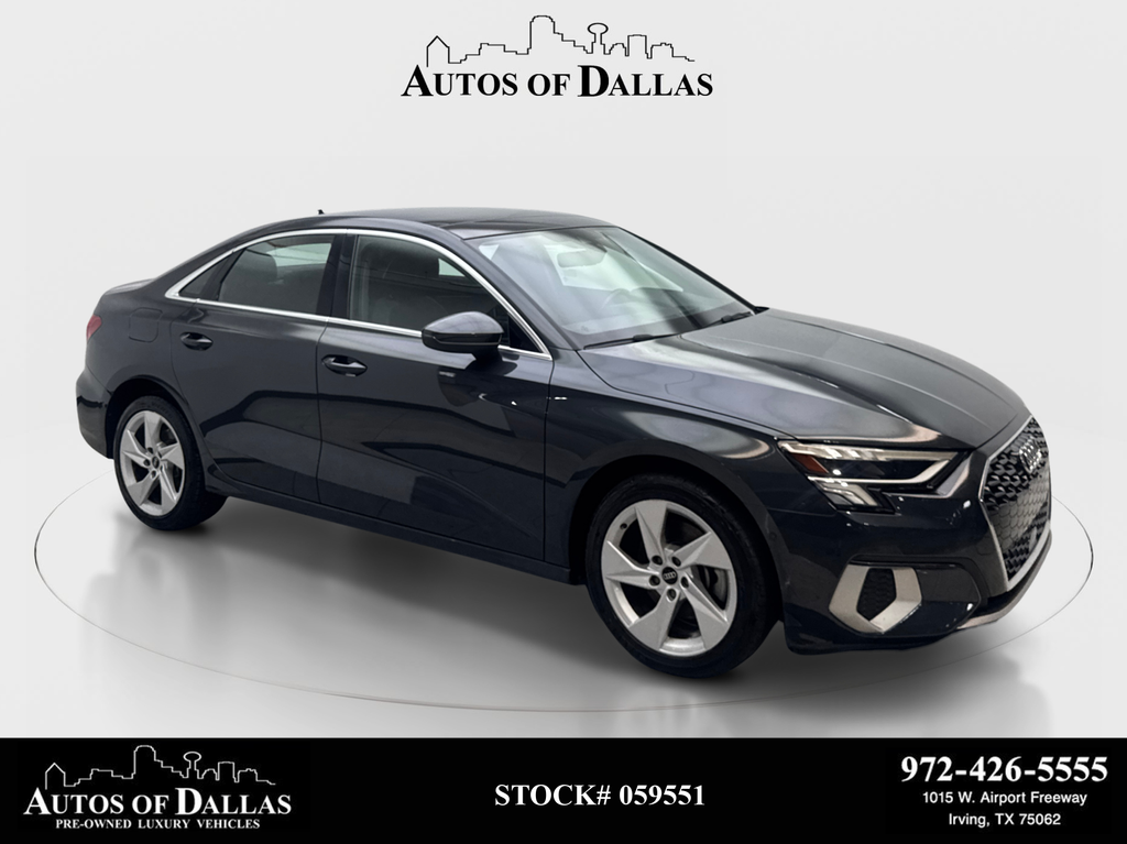 Gray 2024 Audi A3 Sedan Front-Wheel Drive 7-Speed Automatic