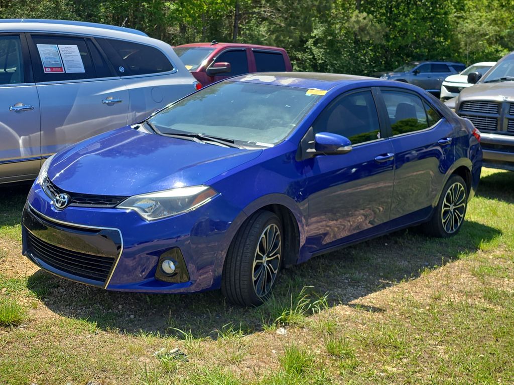 Blue 2015 Toyota Corolla S Plus Sedan Front-Wheel Drive Continuously Variable Transmission