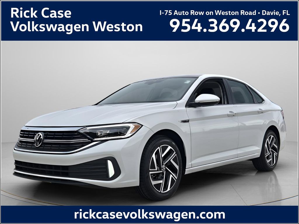 Opal White 2023 Volkswagen Jetta Sedan Front-Wheel Drive 8-Speed Automatic