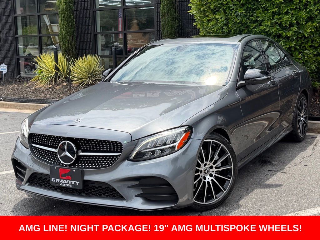 Gray 2021 Mercedes-Benz C-Class Sedan Rear-Wheel Drive 9-Speed Automatic