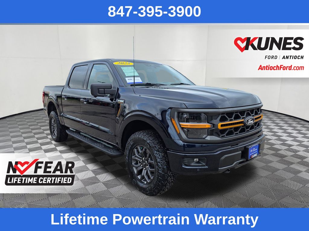 Blue 2025 Ford F-150 Pickup Truck Four-Wheel Drive Automatic