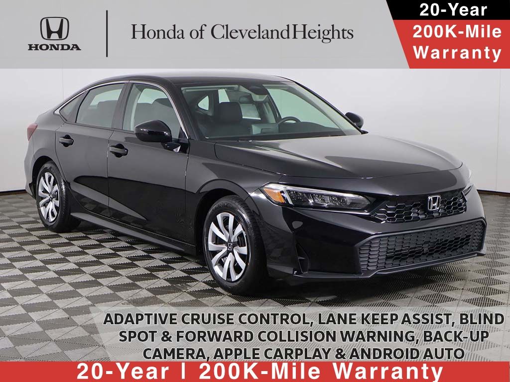 Crystal Black Pearl 2026 Honda Civic Sedan Front-Wheel Drive Continuously Variable Transmission