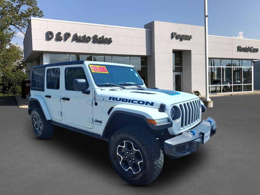 Bright White Clearcoat 2023 Jeep Wrangler 4xe SUV / Crossover Four-Wheel Drive 8-Speed Automatic