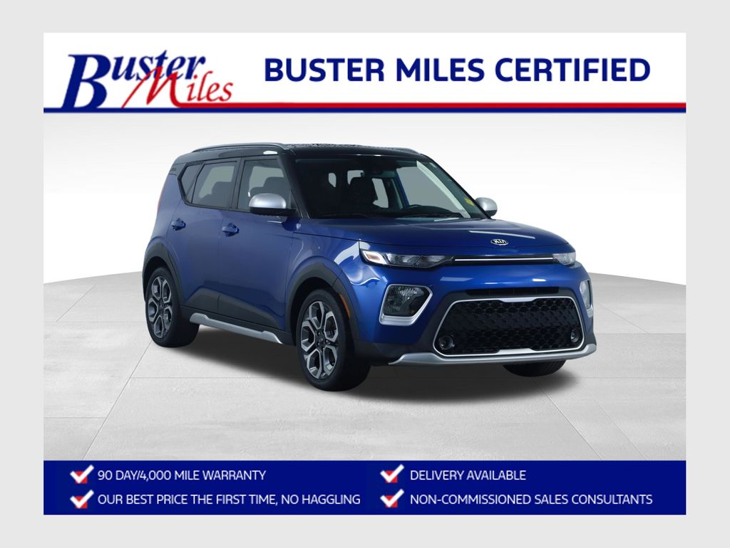 Neptune Blue/Black Roof 2021 Kia Soul SUV / Crossover Front-Wheel Drive Continuously Variable Transmission