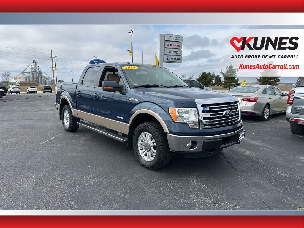 Blue Jeans Metallic 2014 Ford F-150 Lariat SuperCrew 4WD Pickup Truck Four-Wheel Drive 6-Speed Automatic