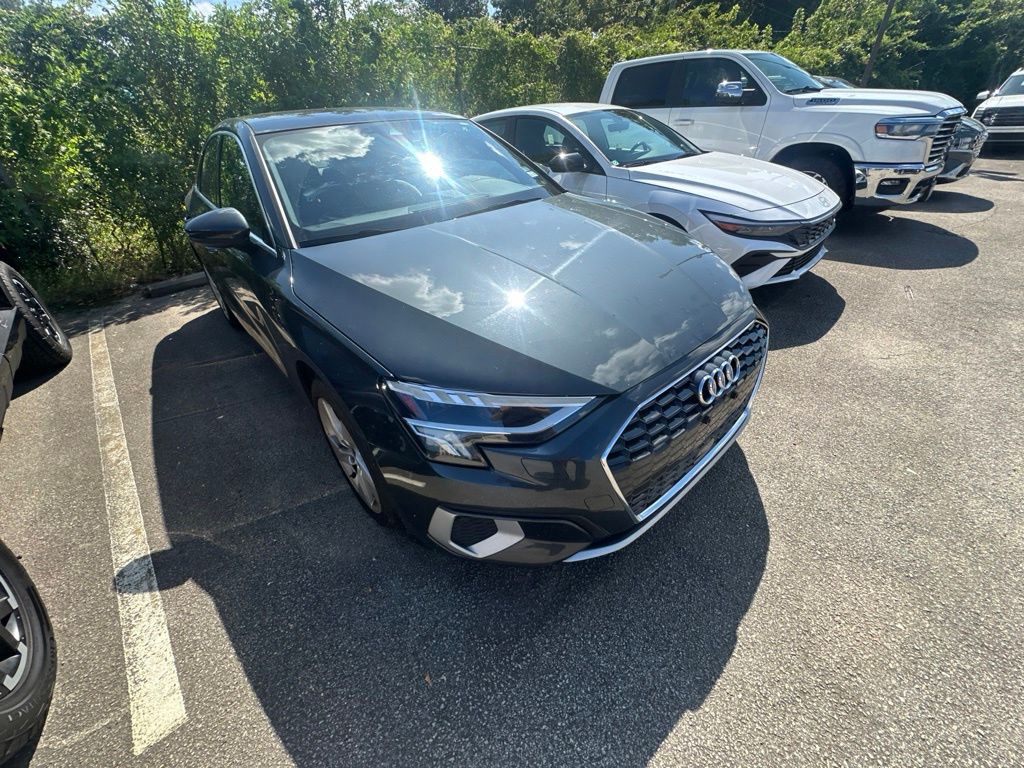 Manhattan Gray Metallic 2024 Audi A3 Sedan Front-Wheel Drive 7-Speed Automatic