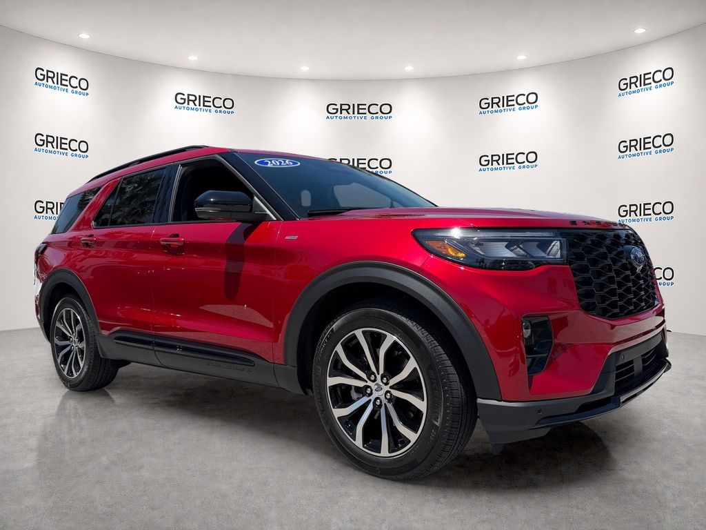 Rapid Red Metallic Tinted Clearcoat 2026 Ford Explorer SUV / Crossover Rear-Wheel Drive Automatic