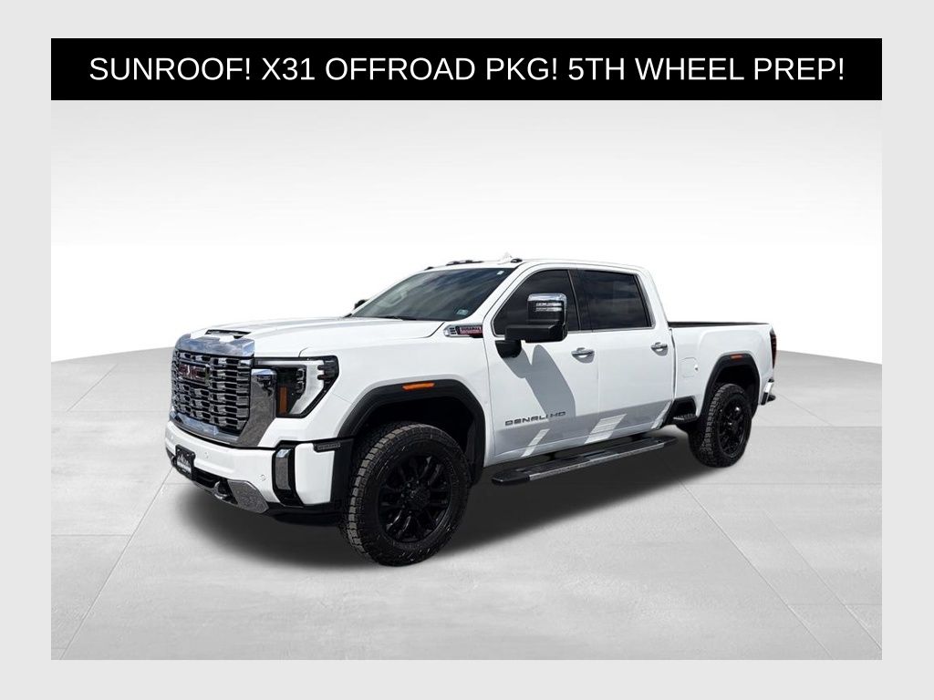 Summit White 2025 GMC Sierra 2500HD Pickup Truck Four-Wheel Drive Automatic