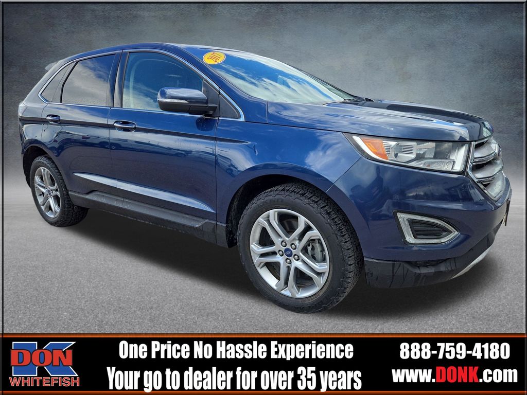 Blue Jeans Metallic 2017 Ford Edge Titanium AWD SUV / Crossover All-Wheel Drive 6-Speed Automatic