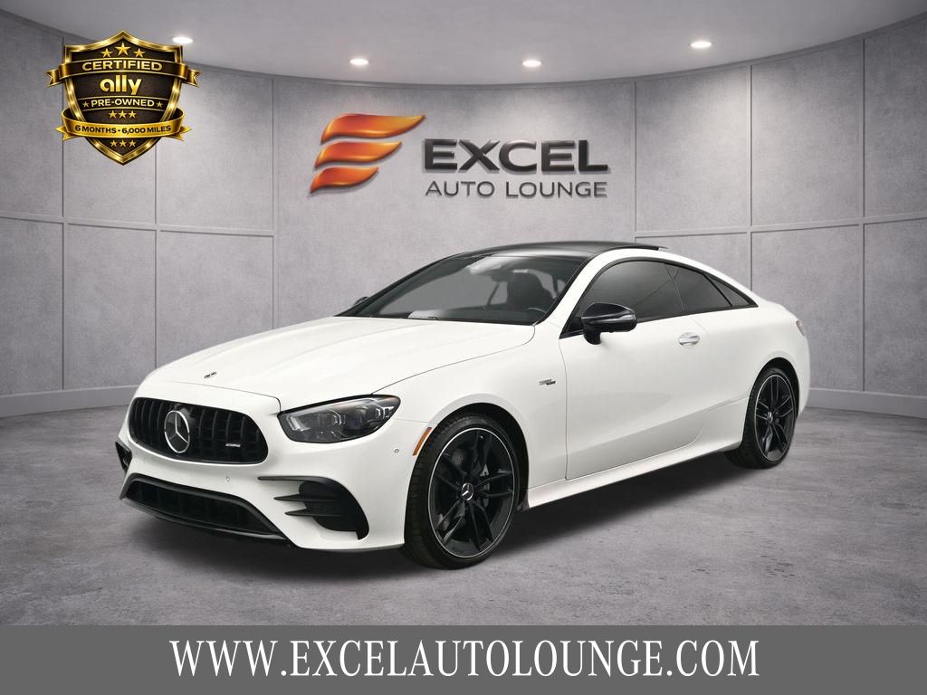 White 2022 Mercedes-Benz E-Class AMG E 53 Coupe 4MATIC Coupe All-Wheel Drive 9-Speed Automatic
