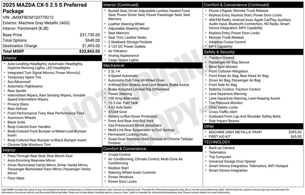 2025 Mazda CX-5 S Preferred package's photo