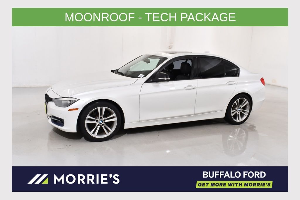 White Metallic 2015 BMW 3 Series Sedan Rear-Wheel Drive 8-Speed Automatic