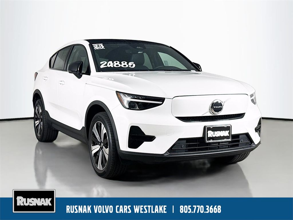 Crystal White Metallic 2023 Volvo C40 Recharge Twin Core eAWD SUV / Crossover All-Wheel Drive 1-Speed Automatic